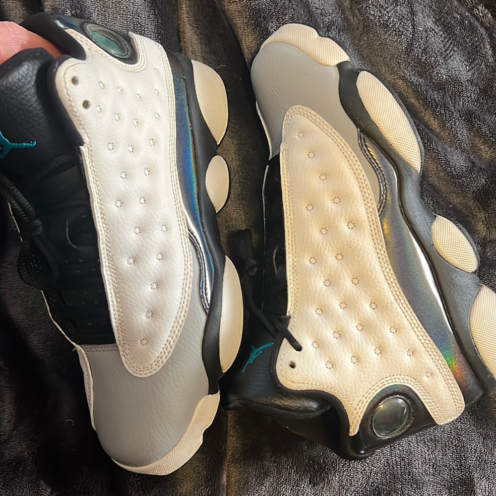 🖤🌈🤍 2014 Air Jordan 13 Retro ‘Barons’    🤍🤍🌈🖤 Sz 6.5Y 10/25/2014 release